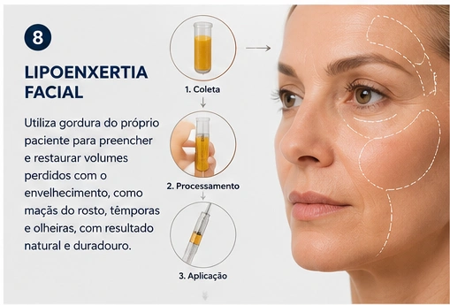 Lipoenxertia facial — enxerto de gordura na face