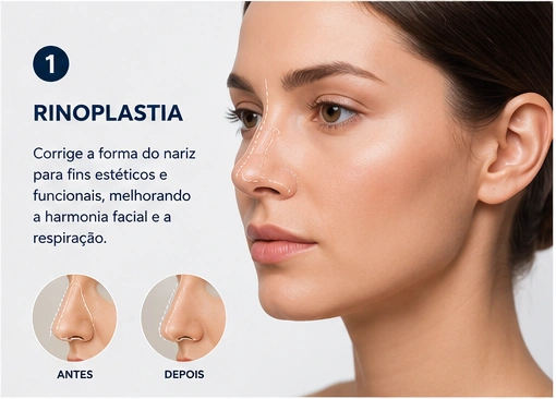 Rinoplastia — correção estética e funcional do nariz